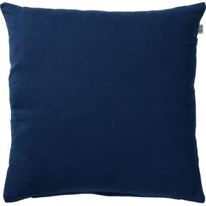 Dutch Decor JAMES - Kussenhoes 45x45 cm - duurzaam katoen - effen kleur - Insignia Blue - donkerblauw - met rits