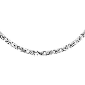 Juwelier Zwartevalk - ZILVEREN VIERKANTE KONINGSSCHAKEL KETTING BIZ 60/60cm--