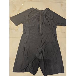 Sexy elegante goed corrigerende badpak suit zwart met pijpjes en korte mouwen maat eu 48