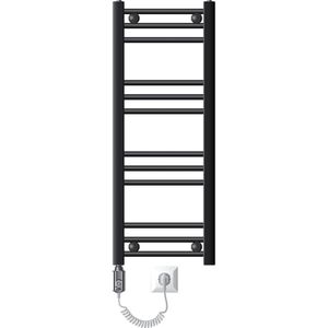 Badkamerradiator elektrisch met verwarmingselement 600W 300x800 mm antraciet recht met zijaansluiting