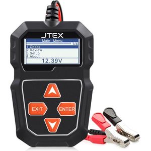 JTEX Professionele Auto & Motor Accu Batterij tester - 12V - Accutester - 12 volt - KW208