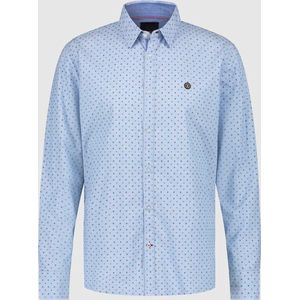 Twinlife Heren A Fil Allover Print - Overhemden - Wasbaar - Ademend - Blauw - XL