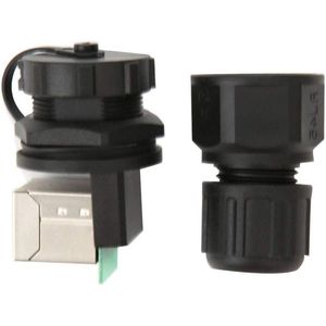 Waterdichte RJ45-connector aansluitdoos vrouwtje naar vrouwtje - CAT 5 CAT 5E CAT 6 - LAN-kabelkoppeling - LED-buitenapparatuur - 1 verpakking