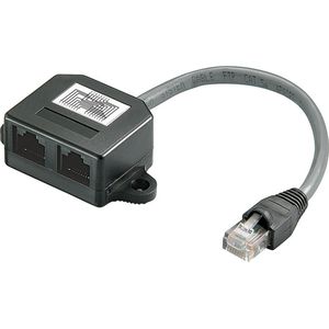 ISDN Splitter - 1x RJ45 (m) - 2x RJ45 (v) - 1:1 Geconnecteerd - 0,15 Meter