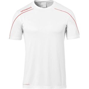 Uhlsport Stream 22 Shirt Korte Mouw Kinderen - Wit / Rood | Maat: 128