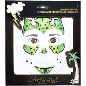 Great Pretenders Verkleden Gezicht Stickers Dinosaurus