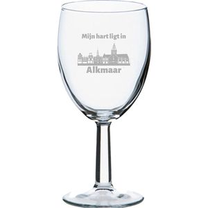 Gegraveerde wijnglas 24,5cl Alkmaar