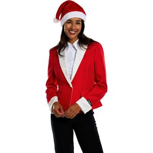 Suitmeister Vrouwen Kerstman Jasje - Dames Blazer - Miss Santa - Rood - Maat: XL