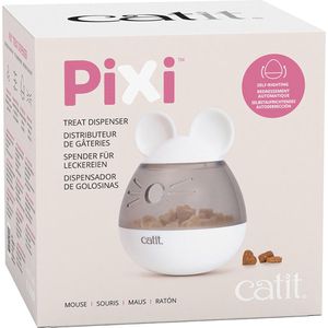 Catit - Speelgoed Voor Dieren - Kat - Ca Pixi Treat Dispenser Mouse 8x8x10cm Wit - 1st