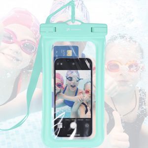 iMoshion universeel waterdicht telefoonhoesje - waterdichte telefoonhoesjes - Onderwater hoesje telefoon Turquoise - geschikt voor alle Smartphones - gebruik je telefoon als onderwatercamera!