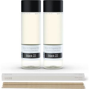 JANZEN Home Fragrance Refill Black 22 2-pack Incl. Gratis Sticks