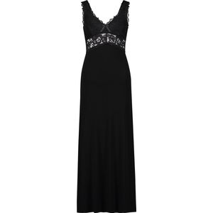 Hunkemöller Dames Nachtmode Slipdress Nora Lace Long - Zwart - maat 2XS