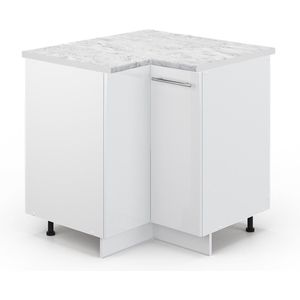Vicco Fame-Line Keuken Hoekkast – 80.5 cm , WB Marmer Wit Hoogglans , WB Marmer