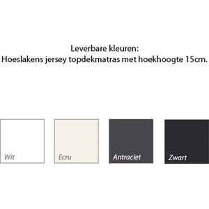 Hoeslaken Jersey Katoen Topdekmatras 160x200 Zwart