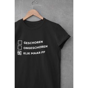 Shirt - Geschoren of ongeschoren - Wurban Wear | Grappig shirt | Leuk cadeau | Unisex tshirt | Meme shirt | Vaderdag | Dirty shirt | Zwart
