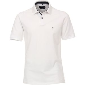 CASA MODA comfort fit poloshirt - stretch - wit