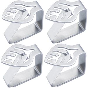 Lithyc Pack van 4 tafelkleedclips - tafelclips voor tuintafels - tafelkleedclips, verstelbare tafelkleedclips, tafelkleedclips, voor dikke tafels tuintafel (blad)