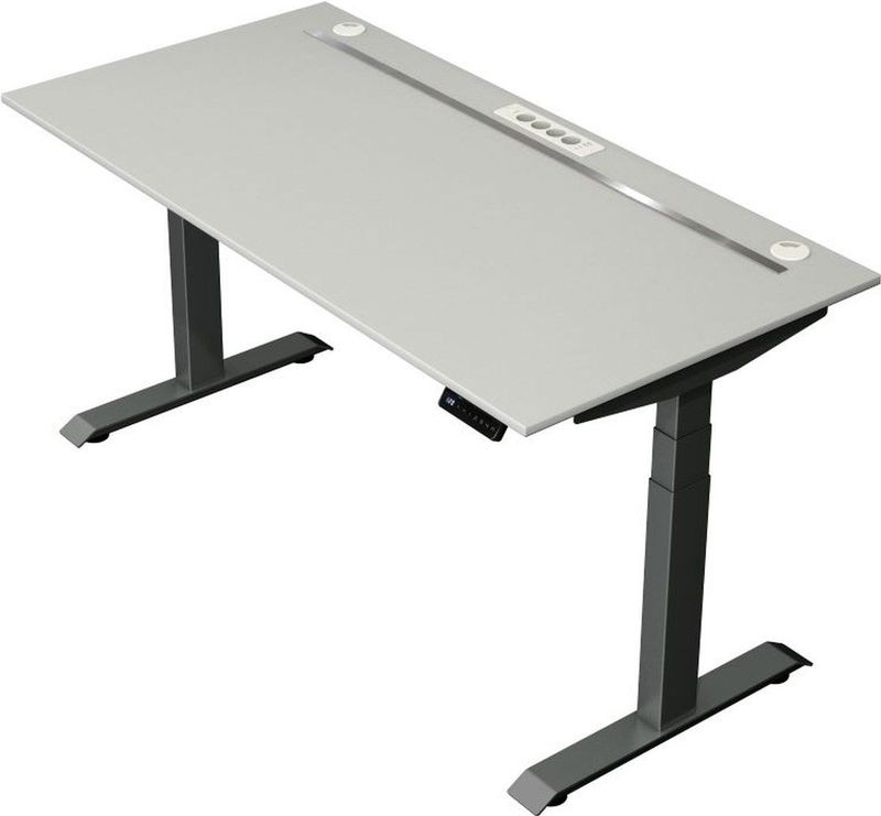 Kerkmann - Zit sta bureau Move Boost 4x80cm - licht grijs-antraciet