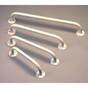 Stalen wandbeugel wit, hoog : Stalen wandbeugel wit, hoog 61 cm