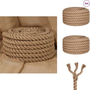 vidaXL Jute Touw - Jute Touwen - Jutetouw - Touw - Touw 5 m lang 36 mm dik jute
