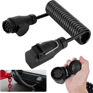 2 m verlengkabel 13 polige aanhangerstekkeradapter - voor auto, boottrailer, vrachtwagen, camper .