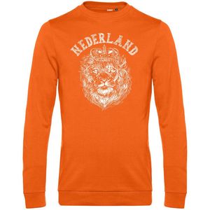 Sweater Leeuw Print | Oranje Shirt | Koningsdag Kleding | Oranje | maat XXL