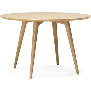 Alterego Naturel houten, ronde eettafel 'SWEDY' in Scandinavische stijl - Ø 120 cm