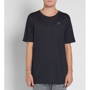 Nike Bonded Tee - Lang T-shirt - Zwart - Maat S - Zomer