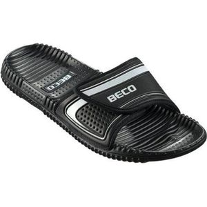 Beco Badslippers Met Klittenband Zwart Unisex Maat 46