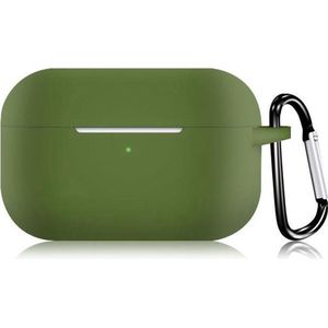 New Age Devi - Beschermhoes met riemclip geschikt voor Airpods Pro - Donker Groen - Siliconen case voor Airpods Pro