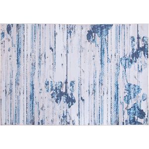 BURDUR - Laagpolig vloerkleed - Blauw - 140 x 200 cm - Polyester