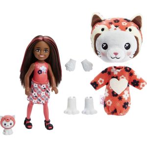 Barbie Cutie Reveal Pop - 13,9 cm - Kitten Rode Panda - Barbiepop