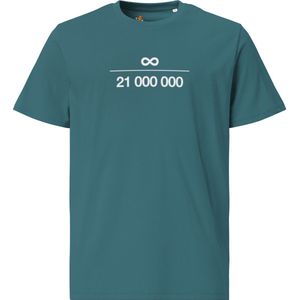 Bitcoin Infinity Symbool - Unisex - 100% Biologisch Katoen - Kleur Groen - Maat 2XL | Bitcoin cadeau| Crypto cadeau| Bitcoin T-shirt| Crypto T-shirt| Crypto Shirt| Bitcoin Shirt| Bitcoin Merch| Crypto Merch| Bitcoin Kleding