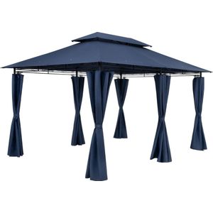 Casaria Paviljoen Topas 3x4m - UV-bescherming 50+ - Blauw