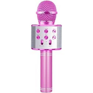 Microfoon Kinderen Speelgoed - Microfoon Kinderen Karaoke - Microfoon Bluetooth Kids - Roze