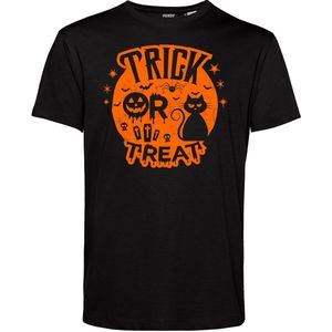 T-shirt Trick Or Treat Cat | Halloween Kostuum Volwassenen | Halloween | Foute Party | Zwart | maat XL