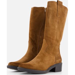 Aqa Cowboylaarzen cognac Suede - Dames - Maat 38