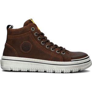 Develab 45729 Hoge sneakers - Leren Sneaker - Jongens - Cognac - Maat 34