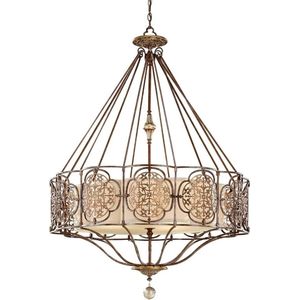 Feiss LED Kroonluchter | 4X E27 Max 60W | Dimbaar | British Bronze/Oxidized Bronze