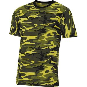 MFH - US T-shirt  -  ""Streetstyle""  -  Geel camouflage  -  145 g/m² - MAAT S