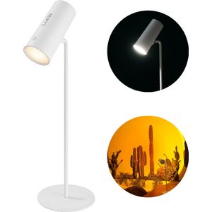 Lueas® LED Draadloze Bureaulamp Met Dimfunctie – Tafellamp - USB-C Oplaadbaar – Losklikbare Lamp