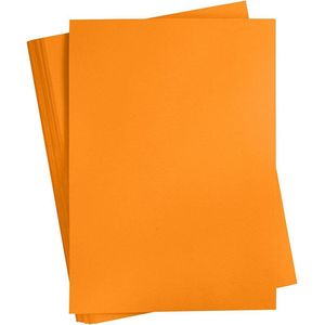 Karton - Hobbykarton - Oranje - Mandarijn - DIY - Knutselen - A4 - 21x29,7cm - 180 grams - Creotime - 100 vellen