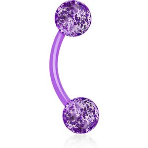 Piercing glitter paars