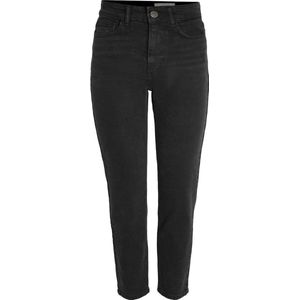 Noisy may Jeans Nmmoni Hw Straight Ank Black Jeans 27021112 Black Denim Dames Maat - W29 X L32