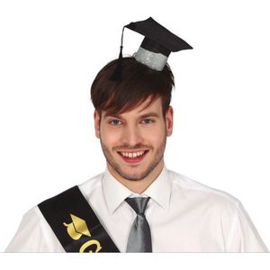 Geslaagd/diploma gehaald verkleed diadeem/haarband - afstudeer thema feest accessoires