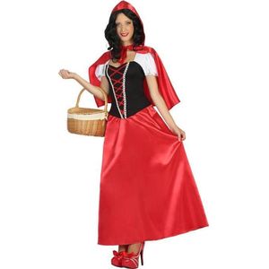 ATOSA - Lang Roodkapje kostuum voor vrouwen - XS / S (34 tot 36)