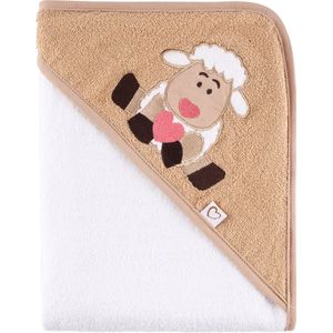 Be Mammy Babydeken - Kaphanddoek - Kinderdeken - Wiegdeken - Dekentje Baby - 100 x 100 cm - BE-BE20-240-BBL - Wit - Schaap