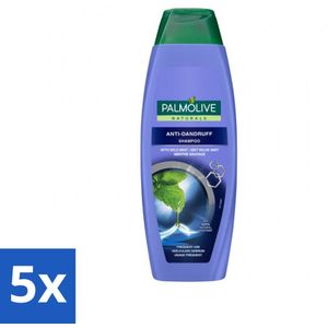 Palmolive Naturals - Shampoo - Anti-Roos - Wilde Munt - Verfrissend - 350 ml - Bulkverpakking - 5 stuks