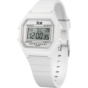 Ice Watch ICE digit retro - White 022899 Horloge - Siliconen - Wit - Ø 33 mm