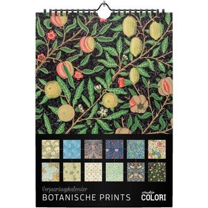 Verjaardagskalender Botanische prints - Wandkalender A4 - Niet jaargebonden